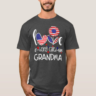 Camiseta Me Encanta Ser Llamada La Abuela Bandera Americana