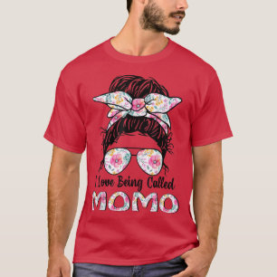 Camiseta Me Encanta Ser Llamada Momo Messy Madres Florales 