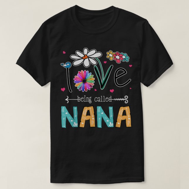 Camiseta Me encanta ser llamada Nana Daisy Sunflower  (Diseño del anverso)