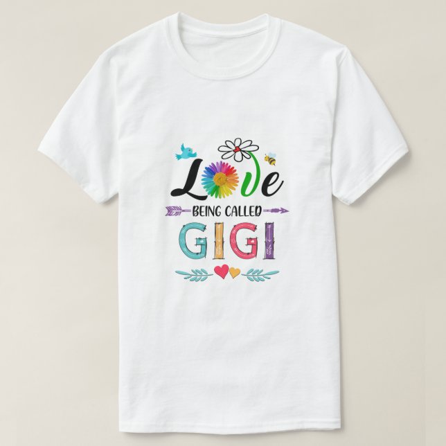 Camiseta Me Encanta Ser Llamado Día de la Madre Gigi Daisy  (Diseño del anverso)