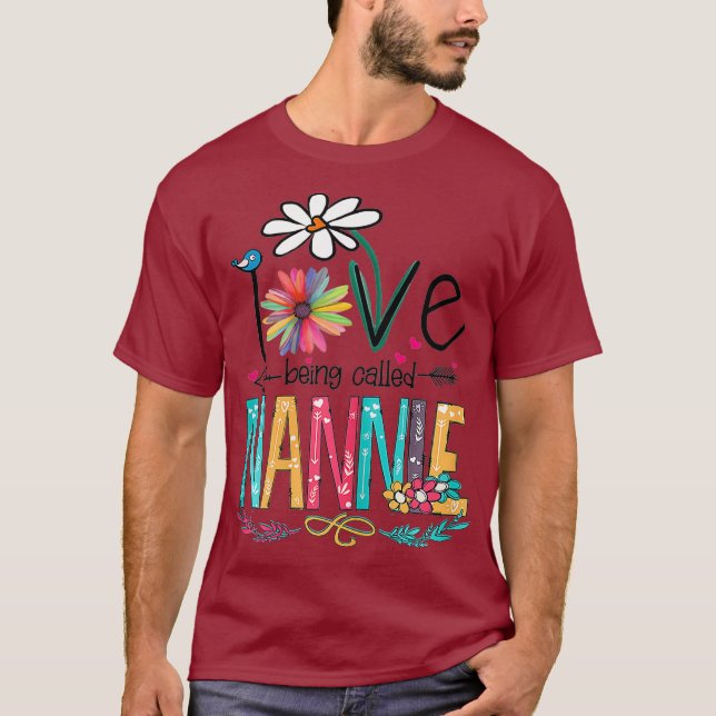 Camiseta Me Encanta Ser Llamado Día de la Madre Nannie Sunf (Anverso)