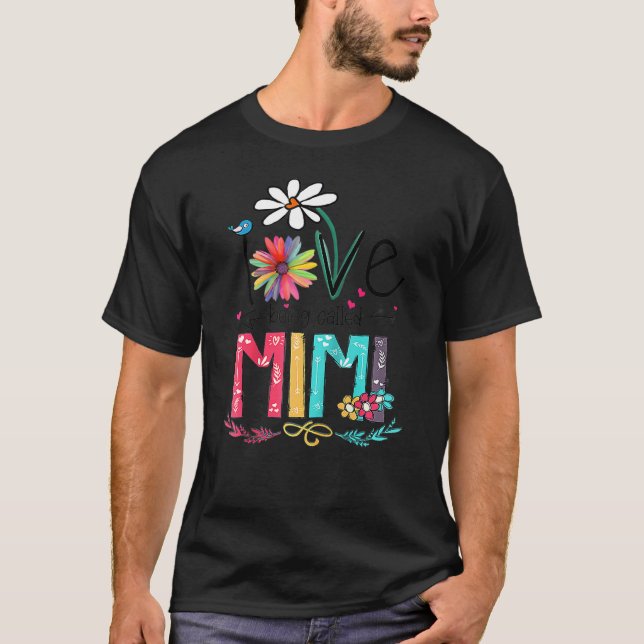 Camiseta Me encanta ser llamado Mimi Sunflower Día de la Ma (Anverso)