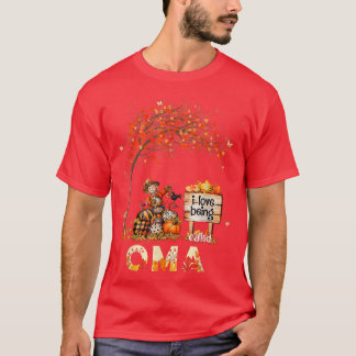 Camiseta Me Encanta Ser Llamado Oma Farmer Fall Leaves Otoñ