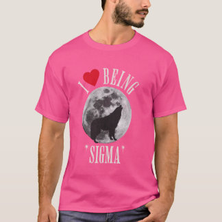 Camiseta Me encanta ser lobo divertido sigma meme alfa intr