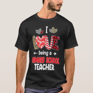 Camiseta Me encanta ser maestra de escuela primaria San Val