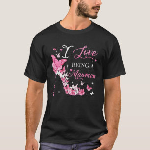 Camiseta Me encanta ser mariposas mawmaw de tacón alto