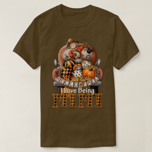 Camiseta Me Encanta Ser Mimi Plaid Trucer Farmer Spice (Diseño del anverso)