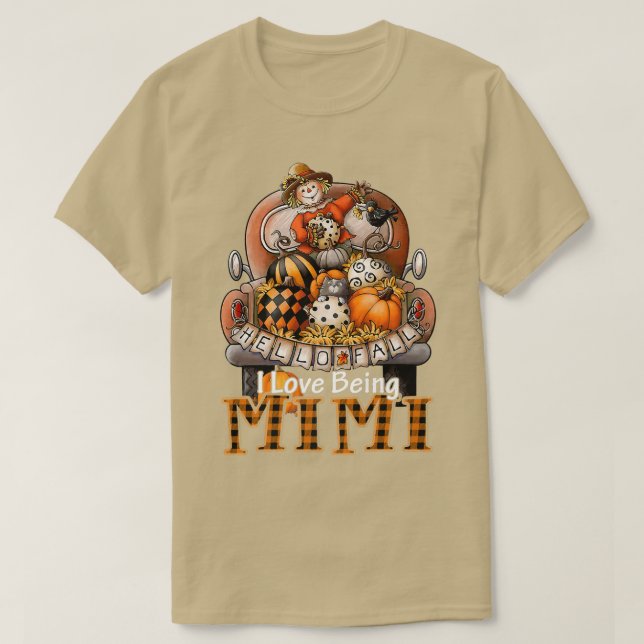 Camiseta Me Encanta Ser Mimi Plaid Trucer Farmer Spice (Diseño del anverso)