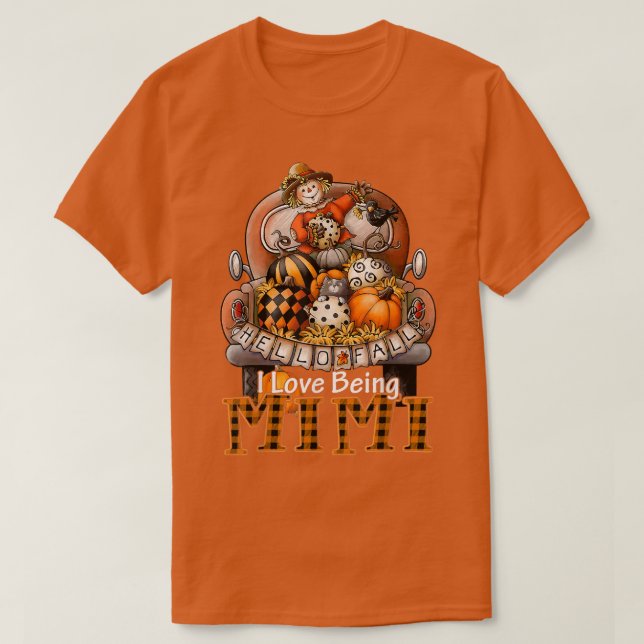 Camiseta Me Encanta Ser Mimi Plaid Trucer Farmer Spice (Diseño del anverso)
