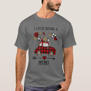 Camiseta Me Encanta Ser Mimi Red Truck Corazones Valentine