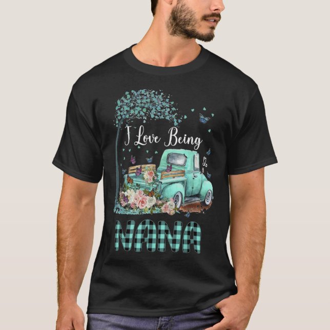 Camiseta Me encanta ser Nana Truck Flower Mother's Day for  (Anverso)