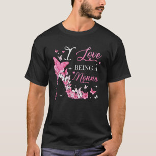 Camiseta Me encanta ser nonna mariposas de tacón alto de ma