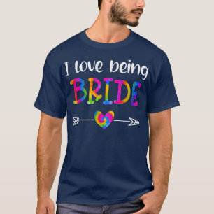 Camiseta Me Encanta Ser Novia Orgullosa Novia Tie Dye Parej