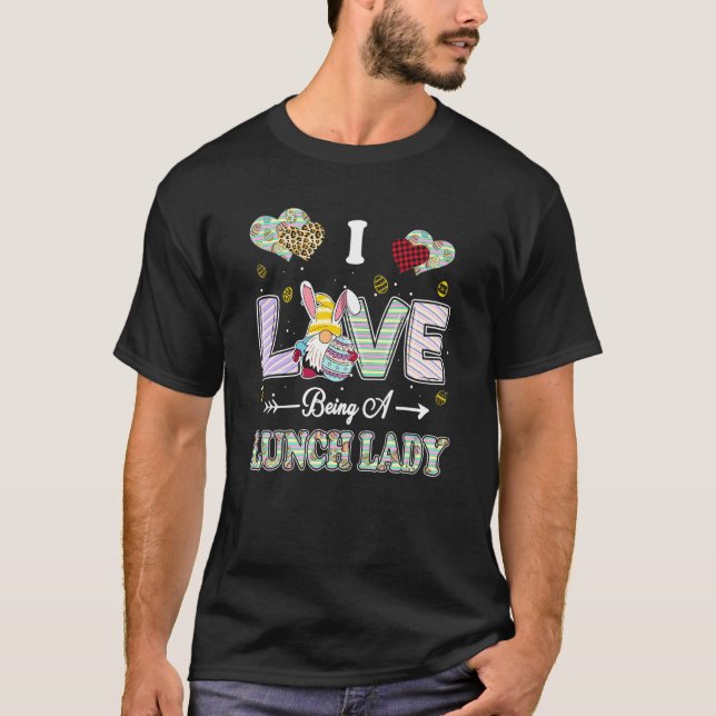 Camiseta Me Encanta Ser Profesora De Lunch Lady Easter Day (Anverso)