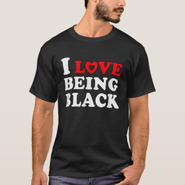Camiseta Me encanta ser regalo negro Diseño blanco raíces a (Anverso)