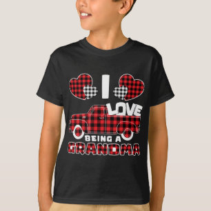 Camiseta Me Encanta Ser Un Camión Rojo De Abuela Con Valent