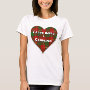 Camiseta Me encanta ser un Clan de Cameron Tartan Plaid Hea