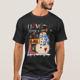 Camiseta Me Encanta Ser Un G mamáes Snowman Navidad Familia