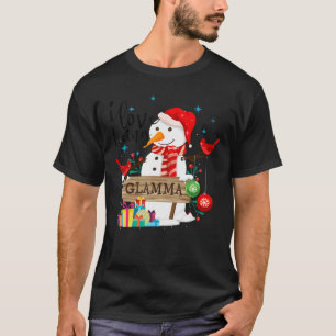 Camiseta Me Encanta Ser Un Glamma Snowman Santa Hat Pareant