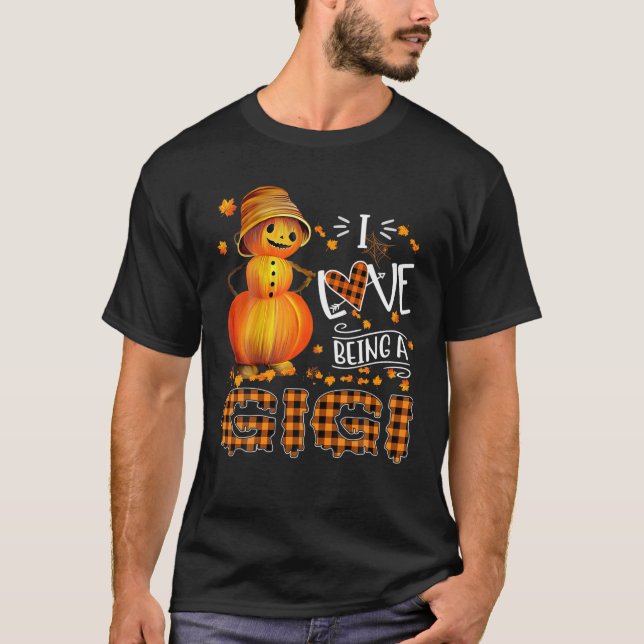 Camiseta Me Encanta Ser Un Hombre De Calabaza Gracioso (Anverso)