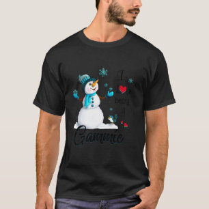 Camiseta Me Encanta Ser Un Hombre De Nieve Feliz Familia Nu