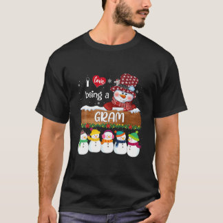 Camiseta Me Encanta Ser Un Hombre De Nieve Gram Con Nieve C