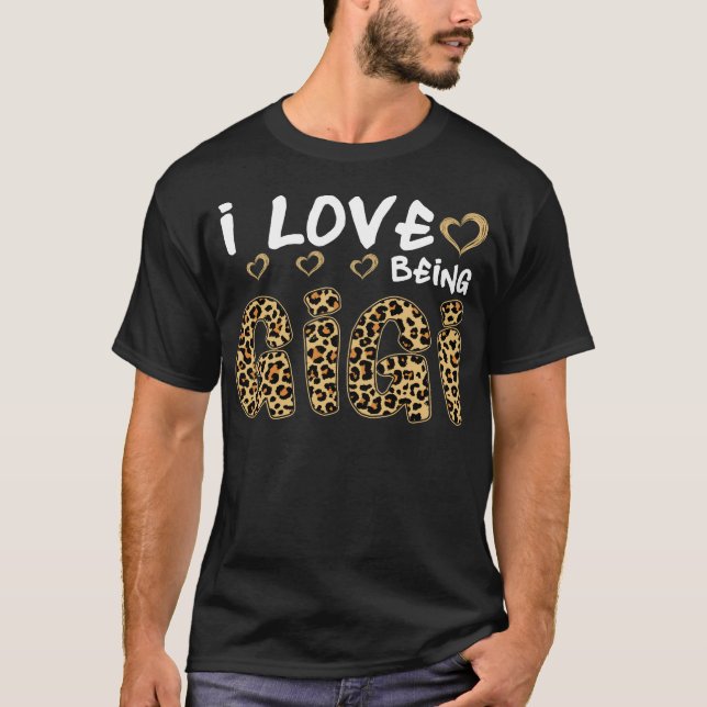 Camiseta Me encanta ser un leopardo de las camisas Gigi (Anverso)