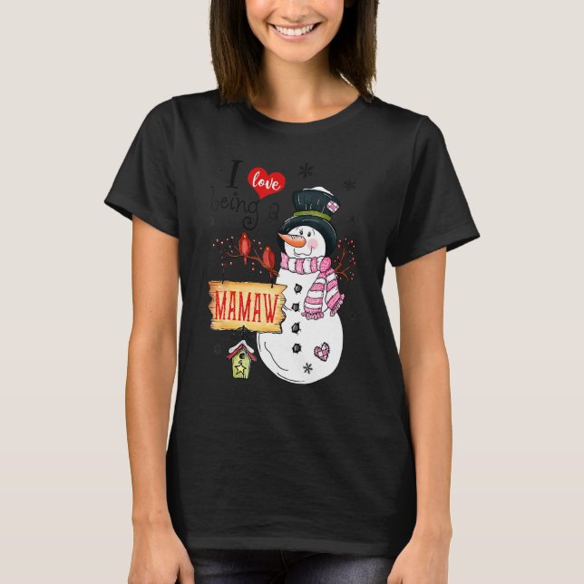 Camiseta Me Encanta Ser Un Mamaw Navidades De Nieve Diverti (Anverso)