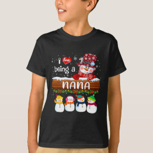 Camiseta Me encanta ser un muñeco de nieve divertida Feliz 
