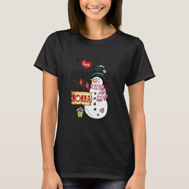 Camiseta Me Encanta Ser Un Navidad De Nieve No Novedoso. No (Anverso)