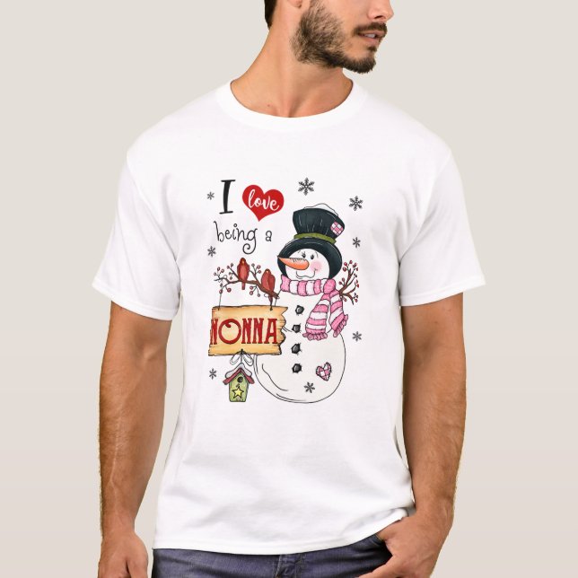 Camiseta Me Encanta Ser Un Navidad De Nieve No Novedoso. No (Anverso)