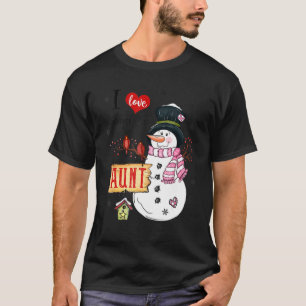 Camiseta Me Encanta Ser Un Navidad De Tía Y Nieve