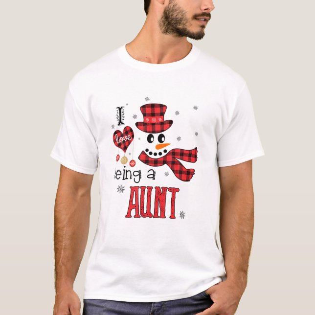 Camiseta Me Encanta Ser Un Navidad Familiar Gracioso De Sno (Anverso)