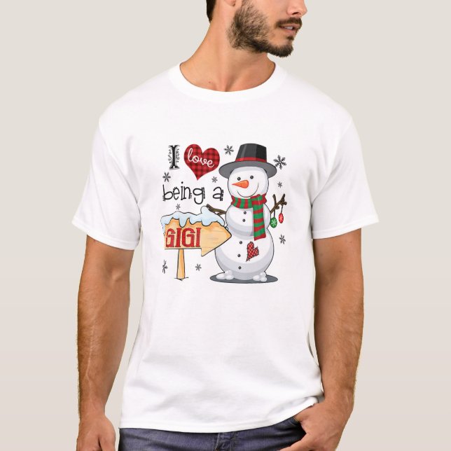 Camiseta Me Encanta Ser Un Navidad Familiar Gracioso Gigi S (Anverso)