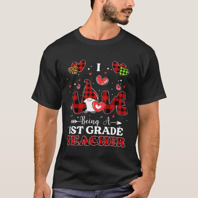 Camiseta Me encanta ser un profesor de 1er grado Gnome del  (Anverso)