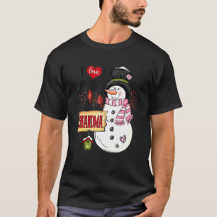 Camiseta Me Encanta Ser Una Abuela Feliz Navidad