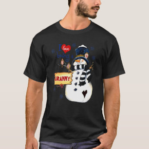 Camiseta Me Encanta Ser Una Abuela Nieve Navidades Funny Xm