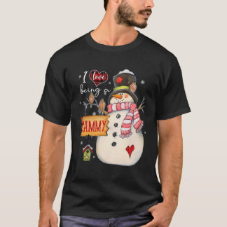 Camiseta Me Encanta Ser Una Familia Graciosa Mammy Snowman 