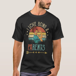 Camiseta Me Encanta Ser Una Madre Padres Rosie Vintage