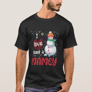 Camiseta Me Encanta Ser Una Mamey Familia De Navidades Snow