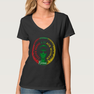 Camiseta Me Encanta Ser Una Mujer Negra Enfermera De Histor