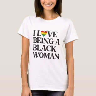 Camiseta Me encanta ser una mujer negra - Mes de la Histori