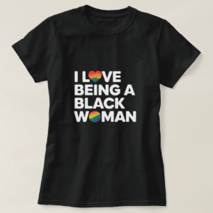 Camiseta Me encanta ser una mujer negra y las vidas de los