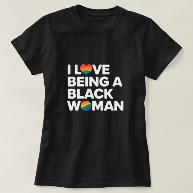 Camiseta Me encanta ser una mujer negra y las vidas de los  (Diseño del anverso)