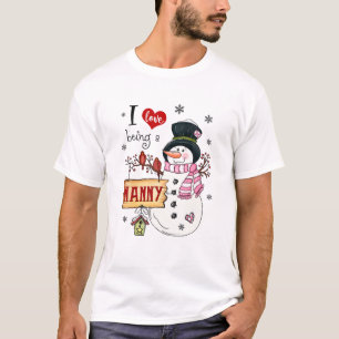 Camiseta Me Encanta Ser Una Niñera Navidades De Nieve Dive