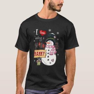 Camiseta Me Encanta Ser Una Niñera Navidades De Nieve Diver