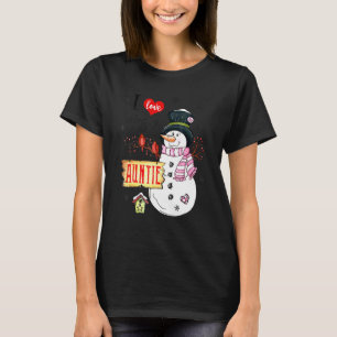 Camiseta Me encanta ser una tía muñeco de nieve Navidad Xma