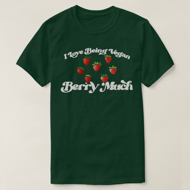 Camiseta Me Encanta Ser Vegan Berry Mucho2 (Diseño del anverso)