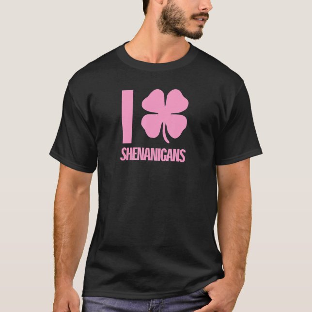 Camiseta Me Encanta Shenanigans Heart Shamrock C St Patrick (Anverso)