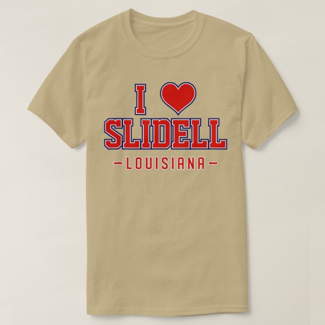 Camiseta Me encanta Slidell Louisiana (Diseño del anverso)